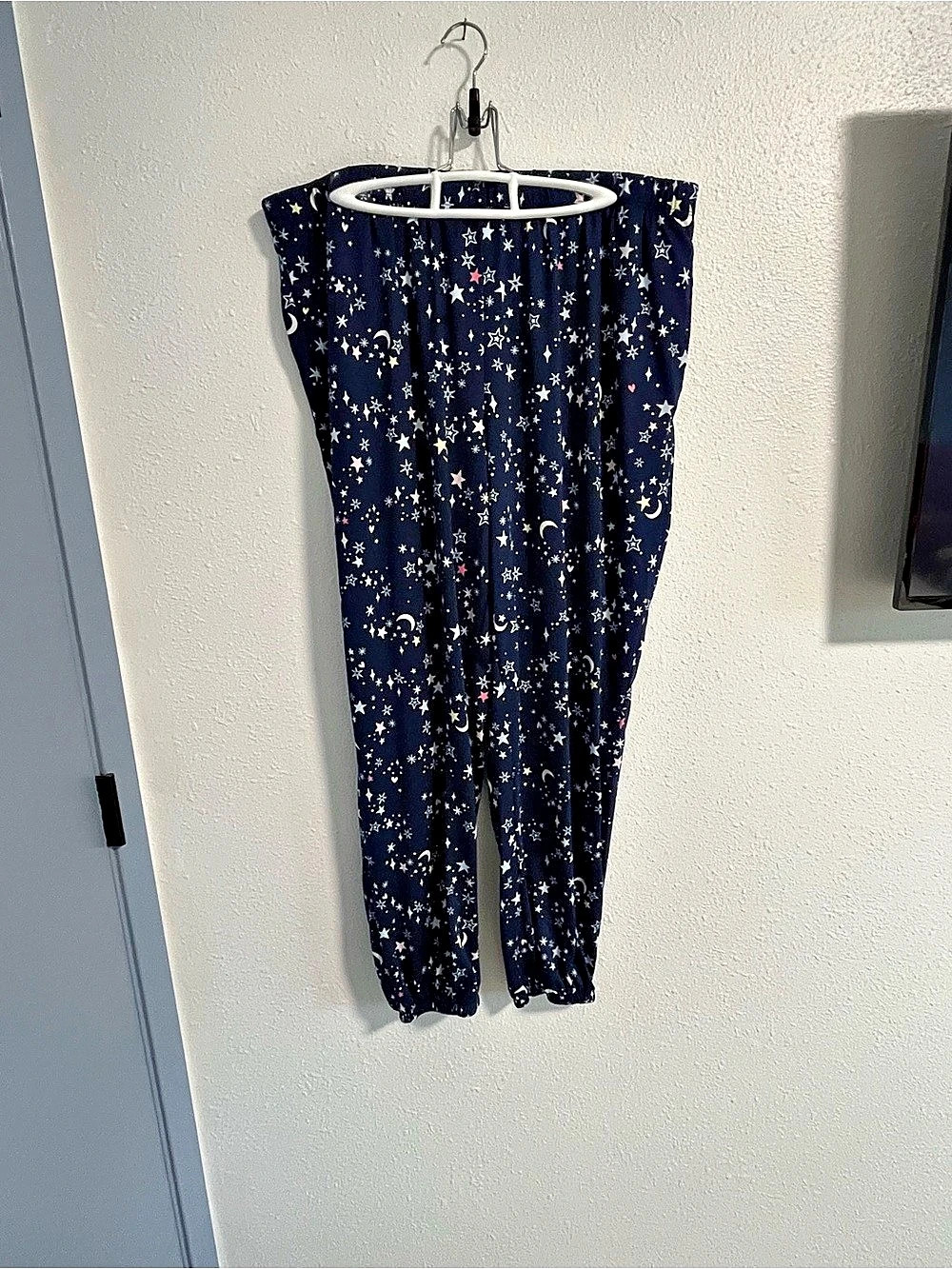 Moon and Star Print Lounge Pants in Blue Size 2X